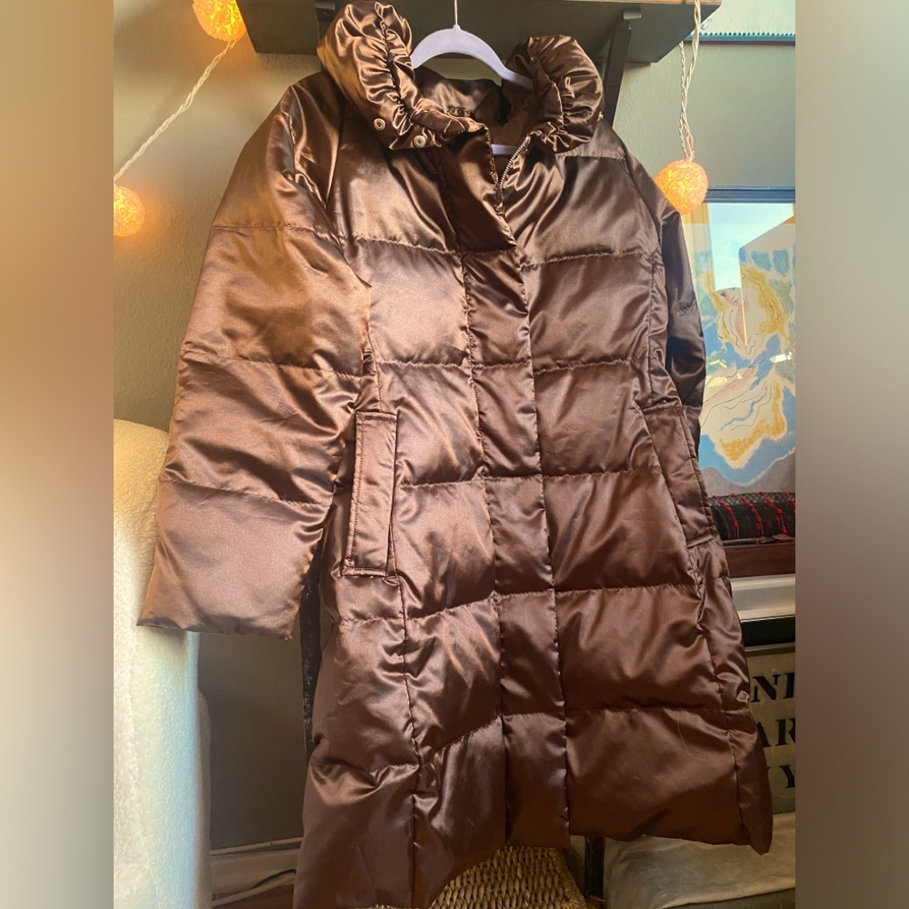 Copper Brown Lands End Puffy Jacket - Women’s M
